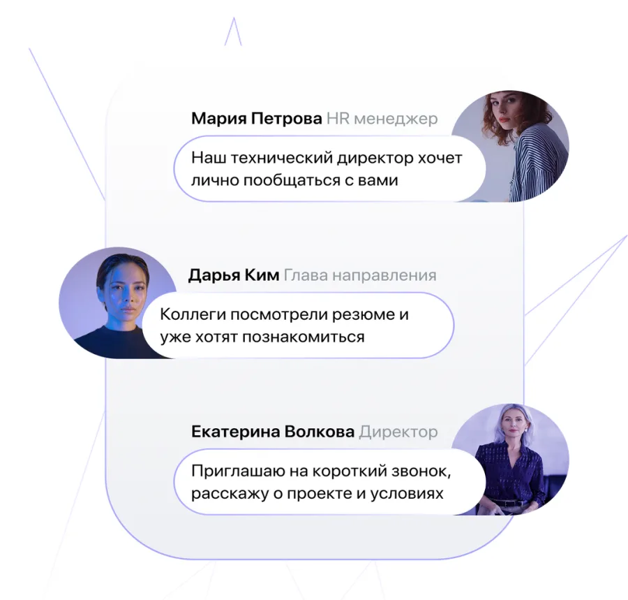 Сообщения-приглашения от работодателей